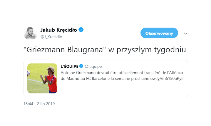 ''L'Equipe'': Wiadomo kiedy Griezmann zostanie PIŁKARZEM Barcelony